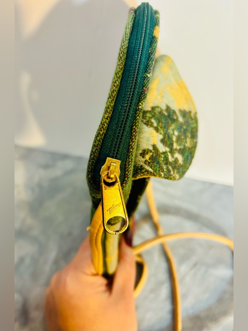 Vintage Tapestry Golf Scene Crossbody Bag Boho Mini Purse Novelty ⛳️ - Picture 7 of 13